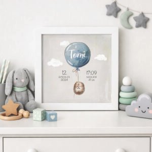 Sünis babaposzter, ajándék baba köszöntő