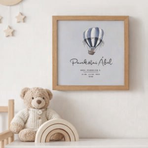 Személyre szabható hőlégballonos kép (fiú) babáknak