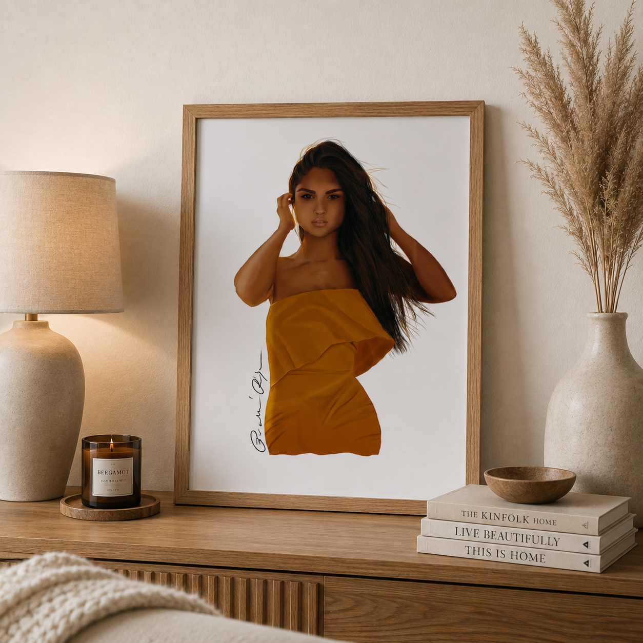 Sárga ruhás lány, fashion, divatkép - 2. kép