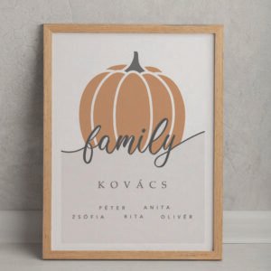 Személyre szabható őszi családi kép