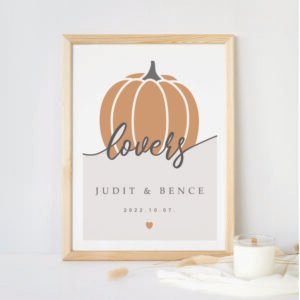 Sütőtökös kép pároknak -pár neveivel