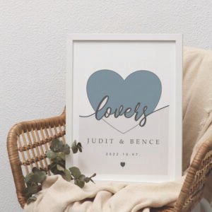 Személyre szabható kép pároknak (kék)