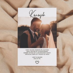 Esküvői köszönőajándék pár fotójával – személyre szabható ajándék